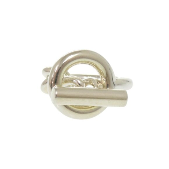 HERMES Croisette Silver 925 Ring 1172HERMES (US Size: 5.75) - Picture 8 of 9